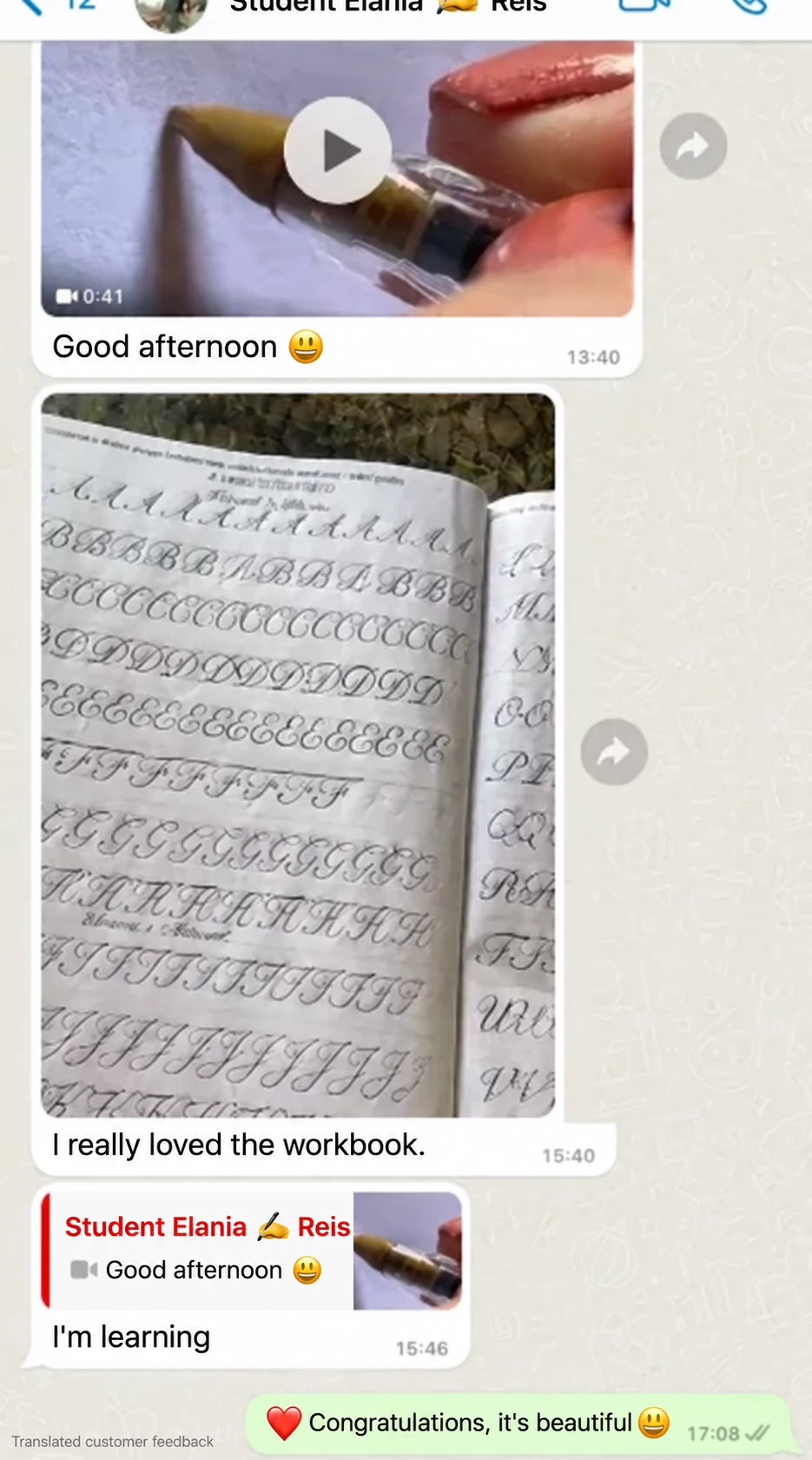 Real testimonial from Elania